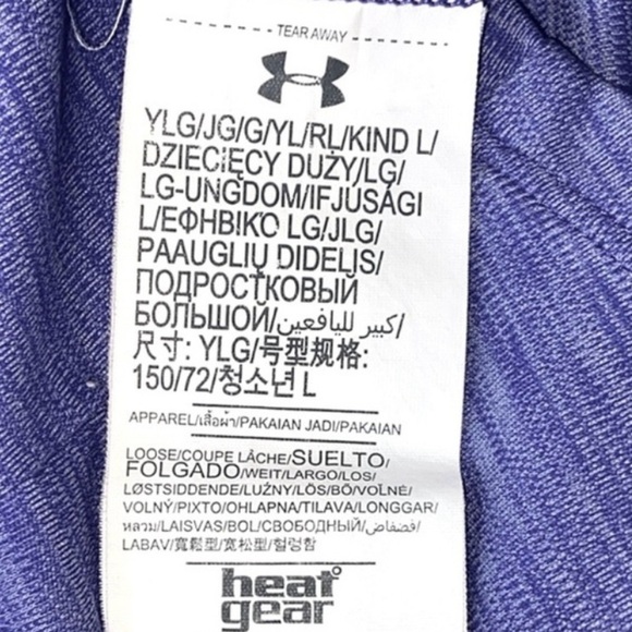 UnderArmor Girls Sz 14/16 Purple Heat Gear Pull- Over Stay Cool & Dry When Hot - Picture 5 of 6